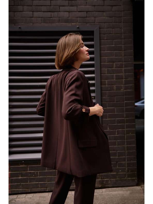 Moodo Sako s 3/4 rukávy hnědé Moodo