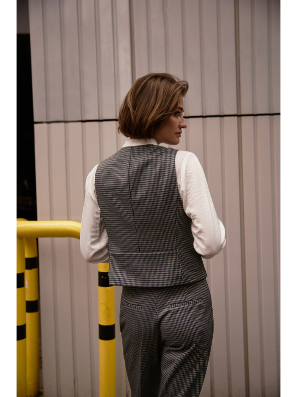 Moodo Elegantní vesta šedá Moodo