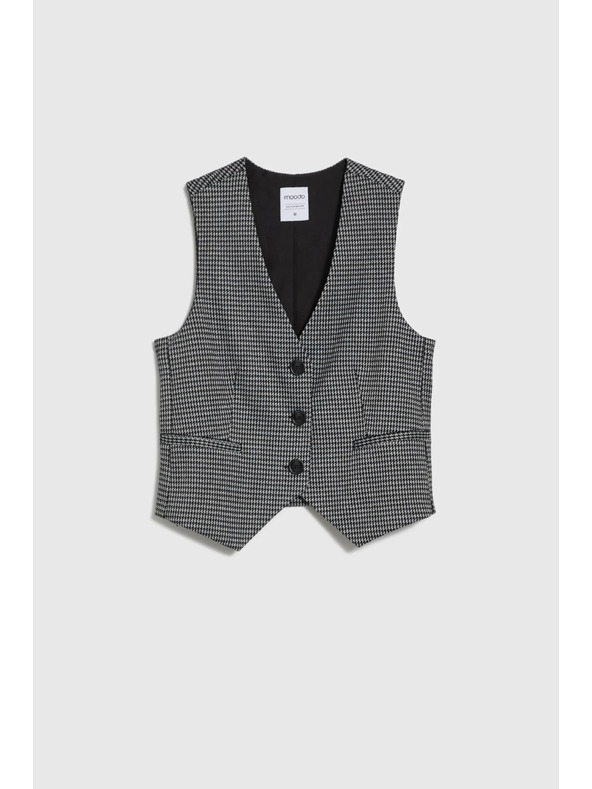 Moodo Elegantní vesta šedá Moodo