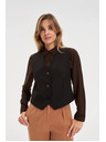 Moodo Elegantní vesta černá Moodo
