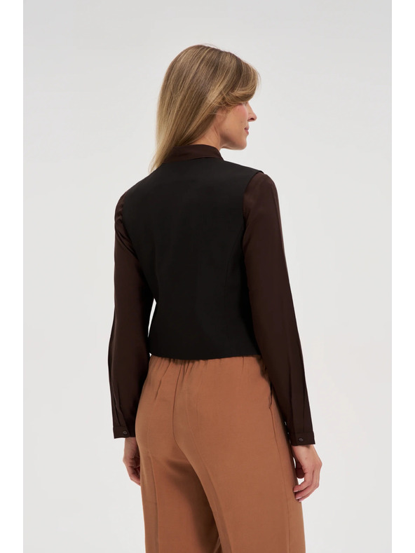 Moodo Elegantní vesta černá Moodo