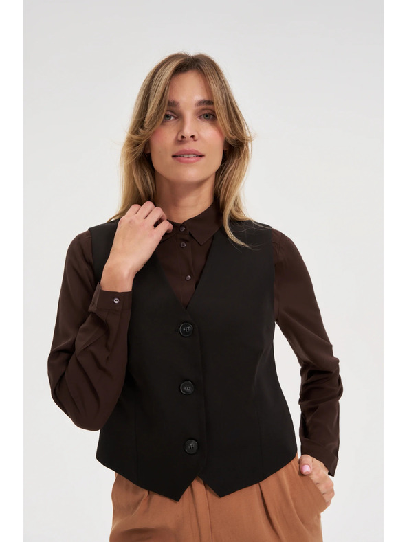 Moodo Elegantní vesta černá Moodo
