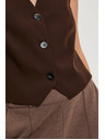 Moodo Elegantní vesta hnědá Moodo
