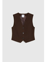 Moodo Elegantní vesta hnědá Moodo