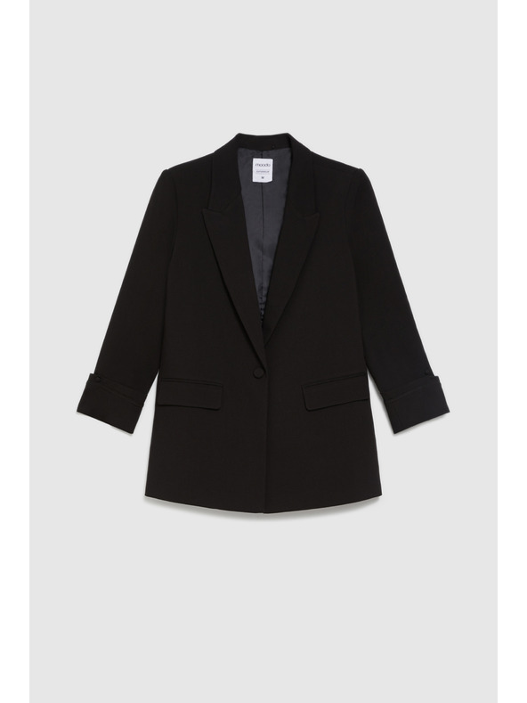 Moodo Hladké sako černé Moodo
