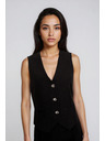 Moodo Vesta s ozdobnými knoflíky černá Moodo