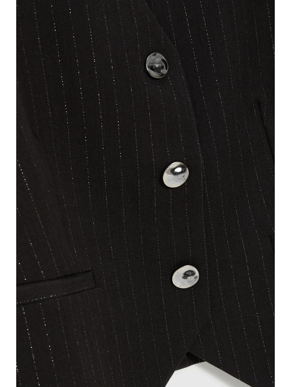 Moodo Vesta s ozdobnými knoflíky černá Moodo