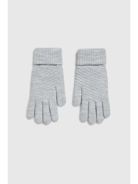 Moodo Pletené šedé rukavice Moodo