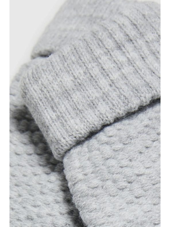 Moodo Pletené šedé rukavice Moodo