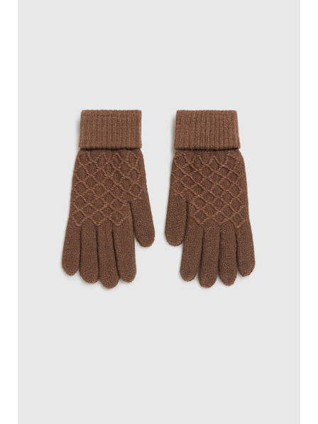 Moodo Pletené béžové rukavice Moodo