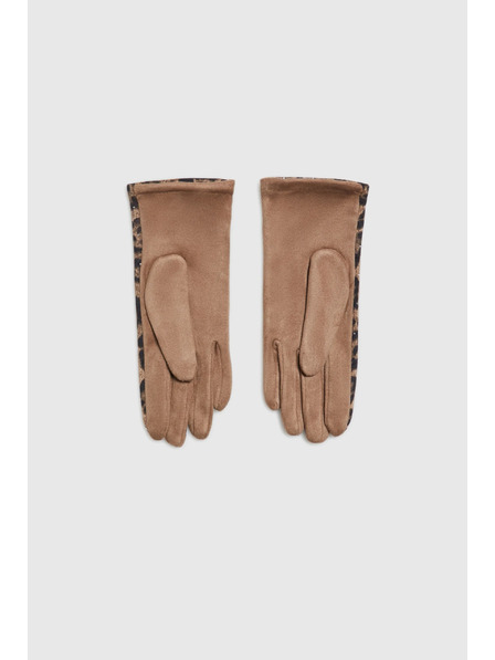 Moodo Béžové leopardí rukavice Moodo