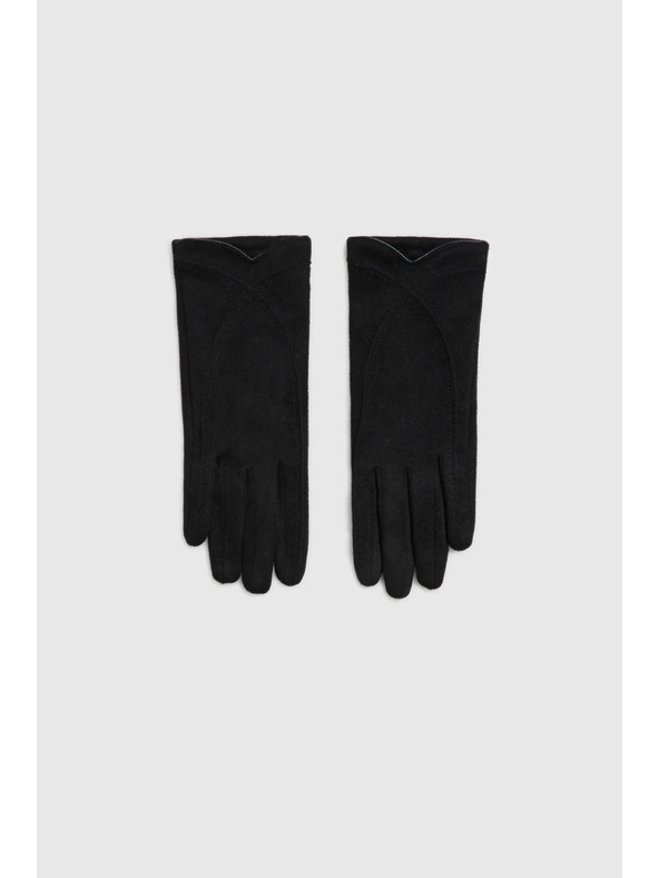 Moodo Hladké rukavice černé Moodo