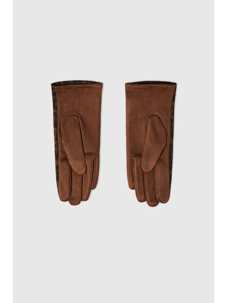 Moodo Hnědé leopardí rukavice Moodo