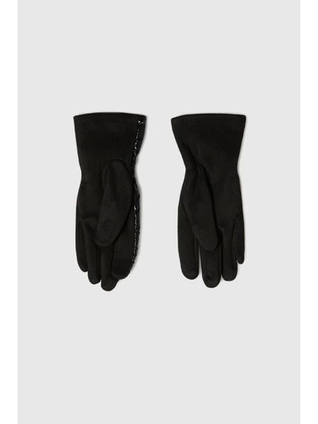 Moodo Rukavice z imitace kůže černé Moodo