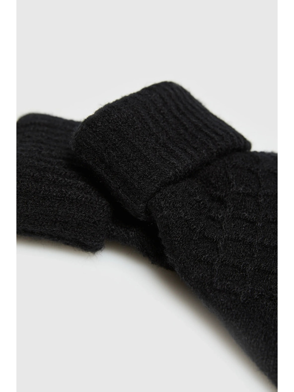 Moodo Černé pletené rukavice Moodo