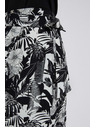 Moodo Černá sukně s rostlinným potiskem Moodo