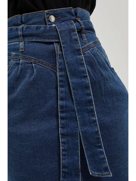 Moodo Džínová sukně s vysokým pasem Moodo