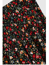 Moodo Midi sukně s květinovým vzorem černá Moodo