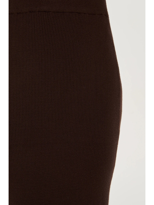 Moodo Pletená hnědá sukně Moodo