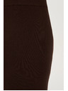 Moodo Pletená hnědá sukně Moodo
