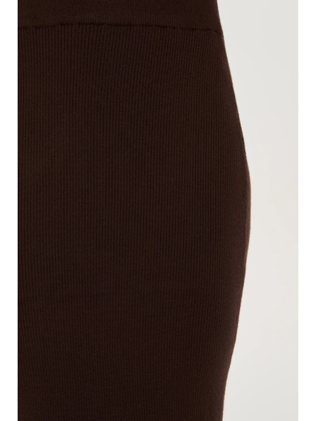 Moodo Pletená hnědá sukně Moodo