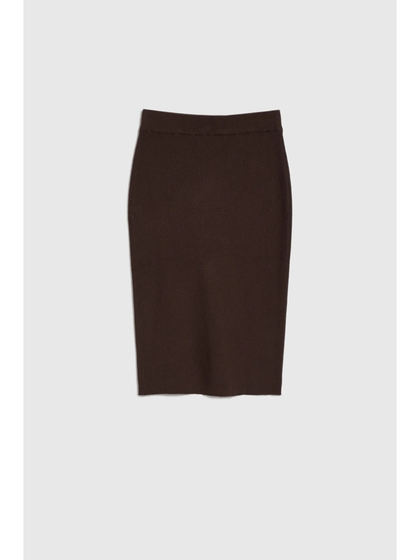 Moodo Pletená hnědá sukně Moodo