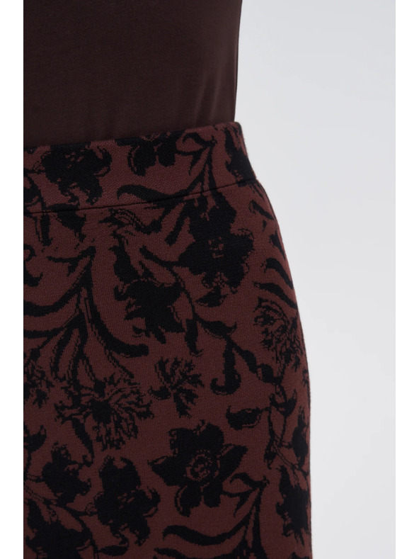 Moodo Pletená hnědá sukně Moodo