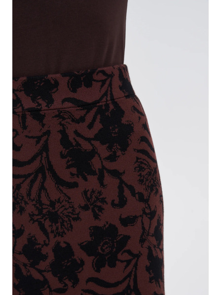 Moodo Pletená hnědá sukně Moodo