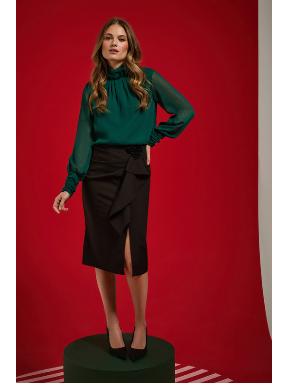 Moodo Černá sukně s volány Moodo