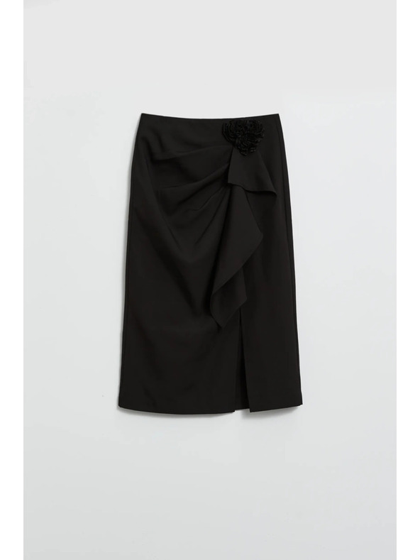 Moodo Černá sukně s volány Moodo