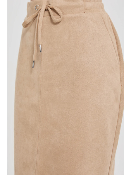 Moodo Béžová jednoduchá sukně Moodo