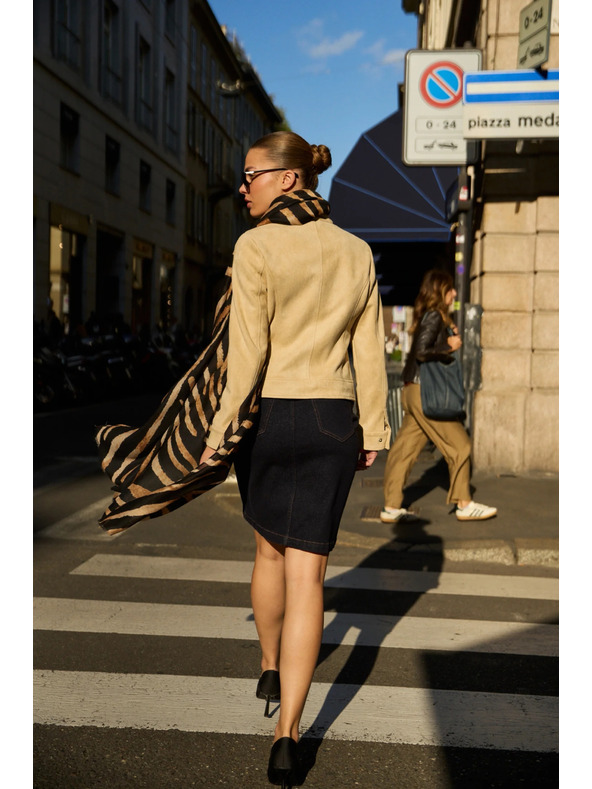 Moodo Džínová sukně tmavě modrá Moodo