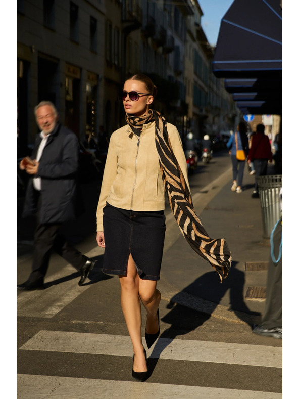 Moodo Džínová sukně tmavě modrá Moodo