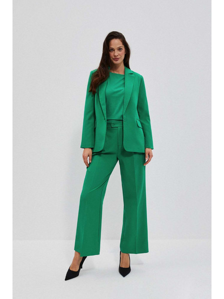 Moodo Zelené kalhoty se širokými nohavicemi Moodo