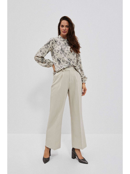 Moodo Pískové kalhoty se širokými nohavicemi Moodo