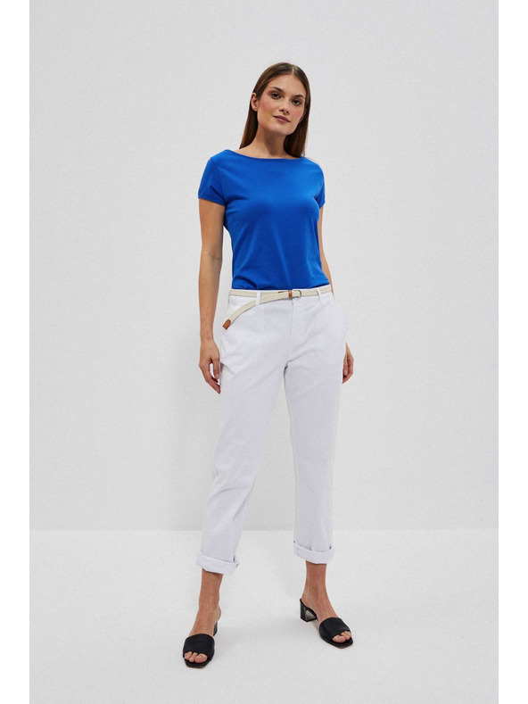 Moodo Bílé chino kalhoty Moodo