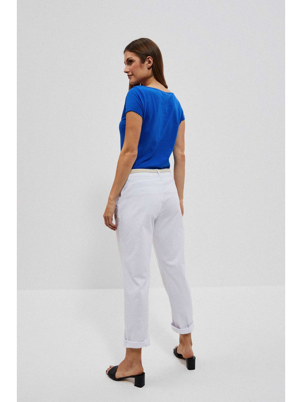 Moodo Bílé chino kalhoty Moodo