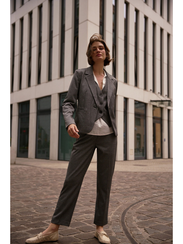 Moodo Šedé kalhoty v pepito vzoru Moodo