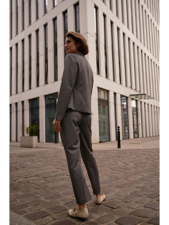 Moodo Šedé kalhoty v pepito vzoru Moodo