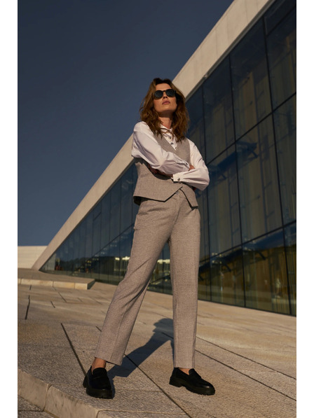 Moodo Šedé kalhoty se strukturou Moodo