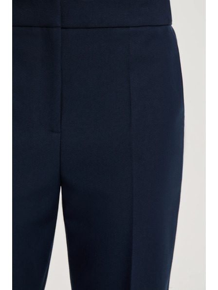 Moodo Tmavě modré kalhoty s rovnými nohavicemi v klasu Moodo