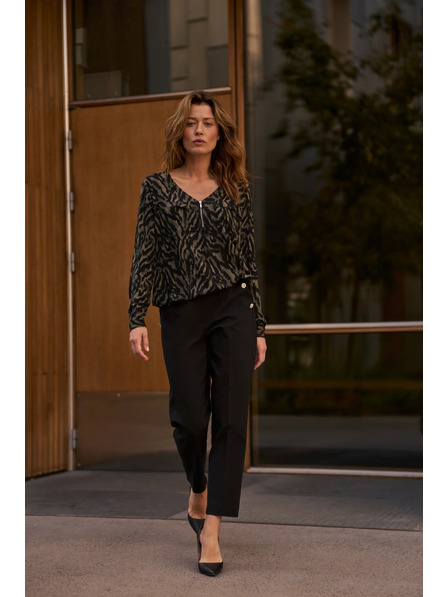 Moodo Černé cigaretové kalhoty Moodo