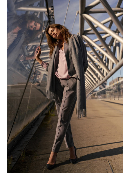 Moodo Šedé cigaretové kalhoty Moodo