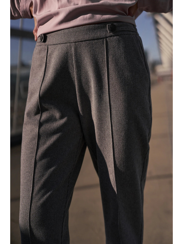 Moodo Šedé cigaretové kalhoty Moodo