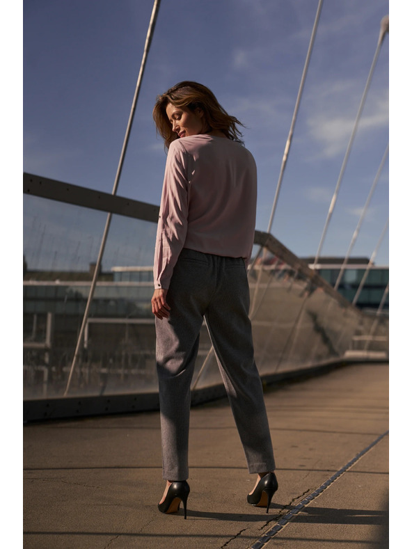 Moodo Šedé cigaretové kalhoty Moodo