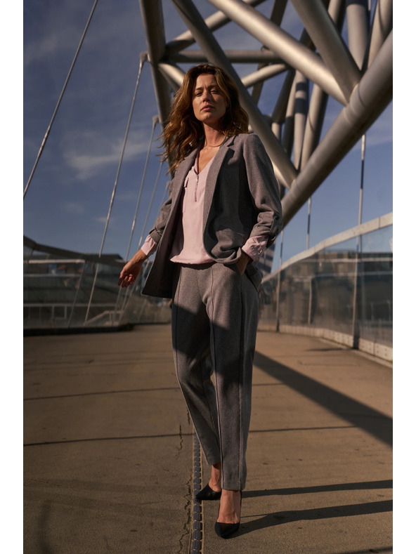 Moodo Šedé cigaretové kalhoty Moodo