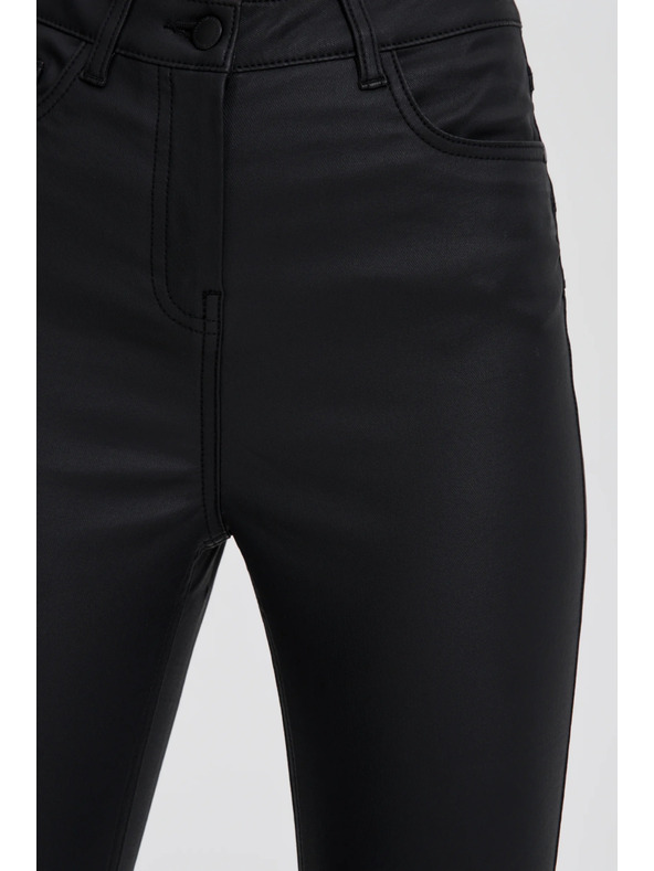 Moodo Voskované kalhoty černé Moodo