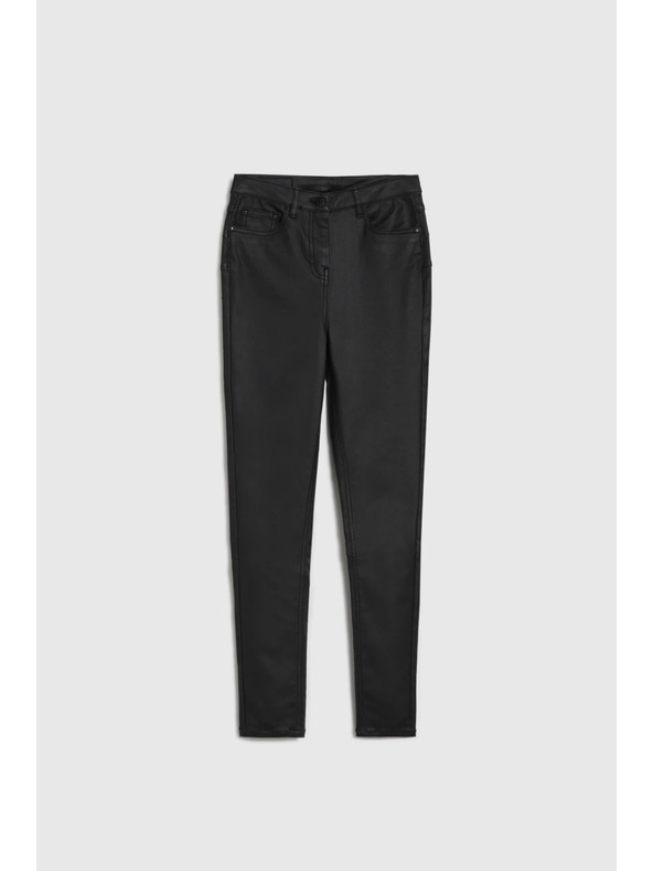 Moodo Voskované kalhoty černé Moodo