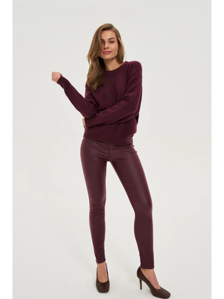 Moodo Voskované kalhoty vínové Moodo