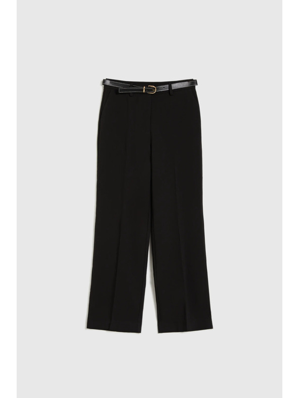 Moodo Černé kalhoty s páskem Moodo